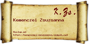 Kemenczei Zsuzsanna névjegykártya